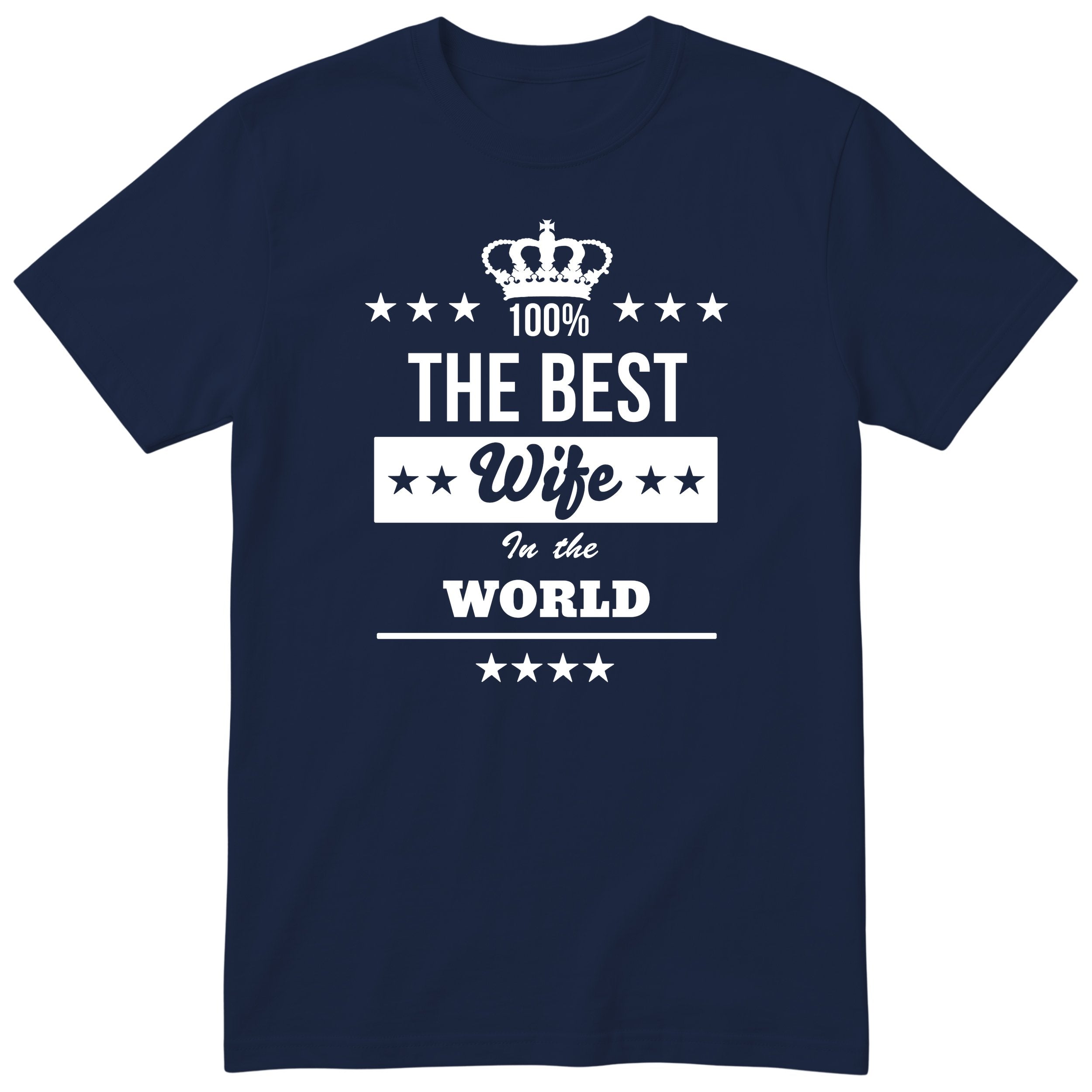 The Best Wife In The World t-shirt - navy, anniversary gift