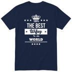 The Best Wifey In The World t-shirt - navy, funny wife gift