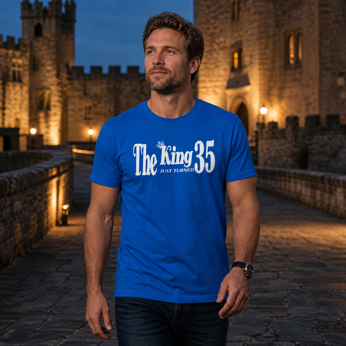 The King Just Turned 35 - Koszulka na 35 Urodziny dla Niego