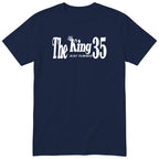 The King Just Turned 35 navy t-shirt