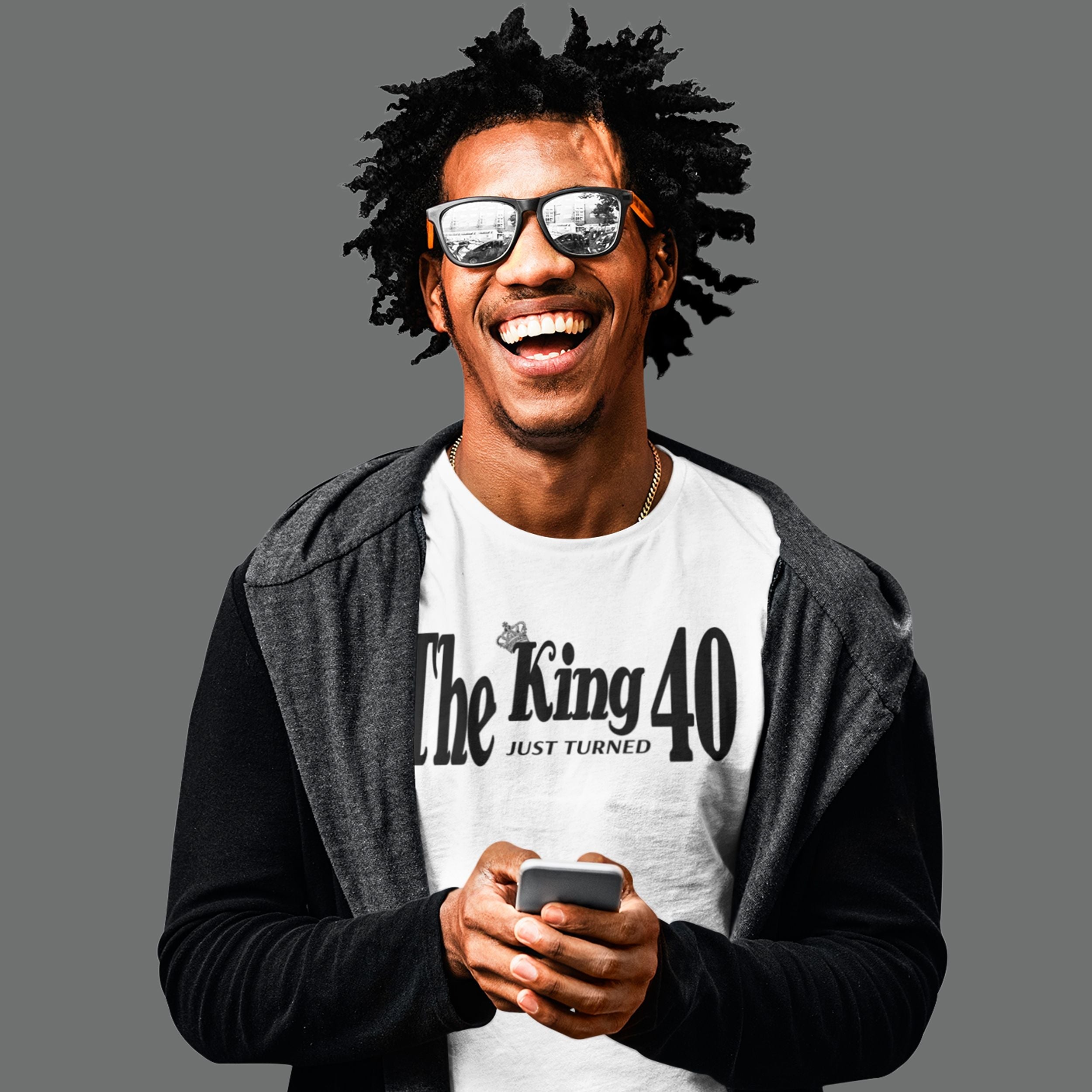 The King Just Turned 40 - 40th Birthday Shirt for Him - lifestyle photo 3 of 8