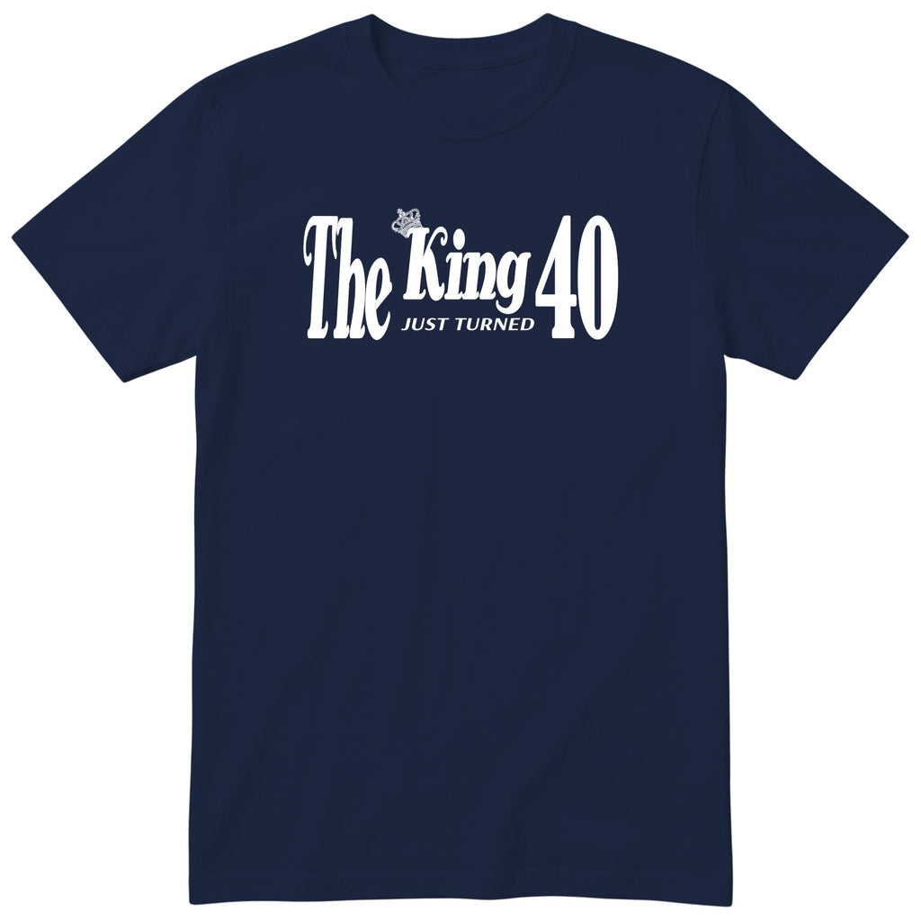 The King Just Turned 40 t-shirt - 40th birthday gift for him with a crown