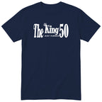 The King Just Turned 50 navy t-shirt