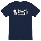 The King Just Turned 70 navy t-shirt