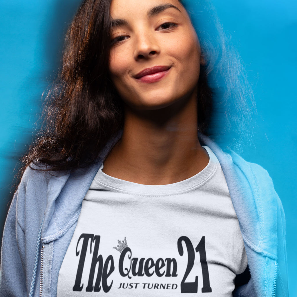 The Queen Just Turned 21 - 21st Birthday Shirt for Her - lifestyle photo 3 of 7