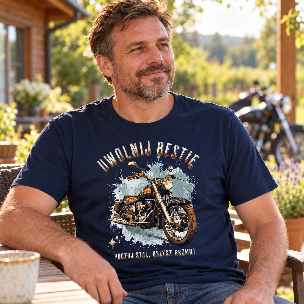 Uwolnij Bestię - Koszulka Motocyklowa, Prezent dla Motocyklisty