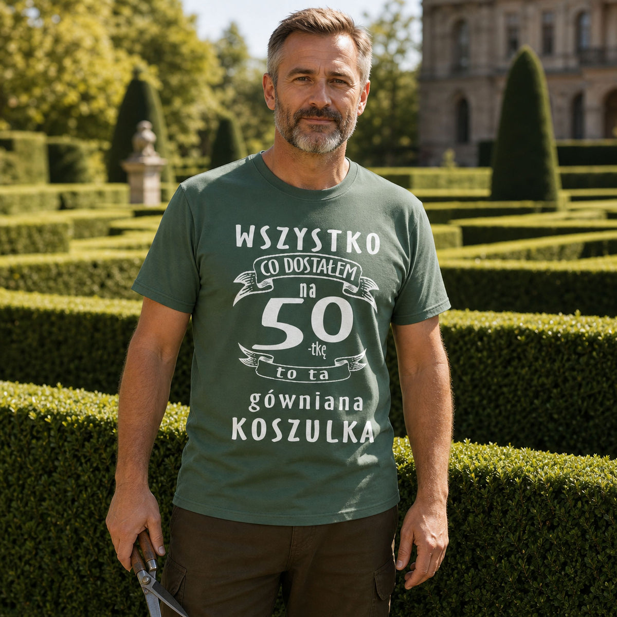 Koszulka na 50 Urodziny dla Niego - Przewrotny Prezent z Humorem