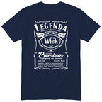 Granatowa personalizowana koszulka „Legenda Powab Wdzięk" z Twoim wiekiem - polski nadruk na urodziny