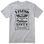Koszulka na 60 Urodziny dla Mężczyzny – Legend Retro Label | Śmieszny Prezent
