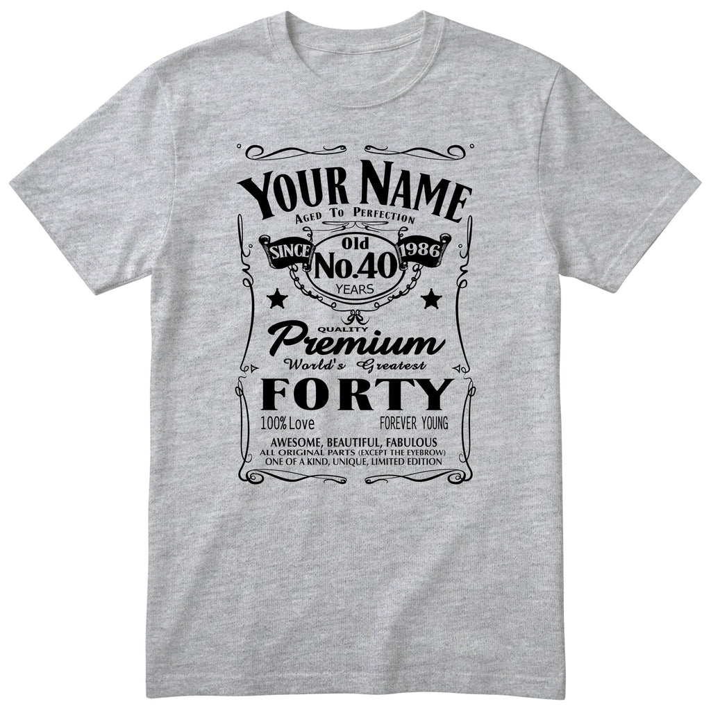 Personalised 40th Birthday T-Shirt Women Fabulous at Forty