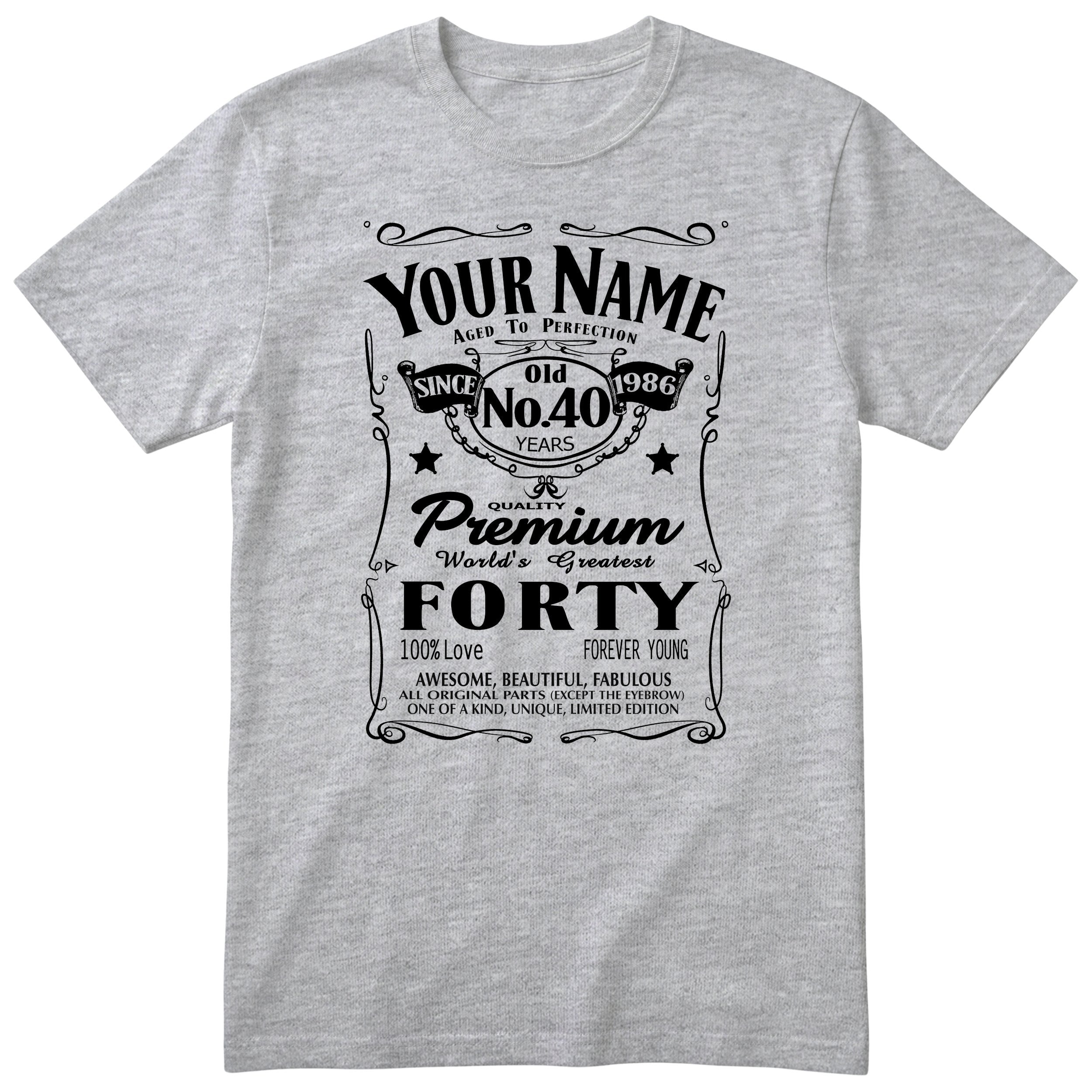 Personalised 40th Birthday T-Shirt Women Fabulous at Forty