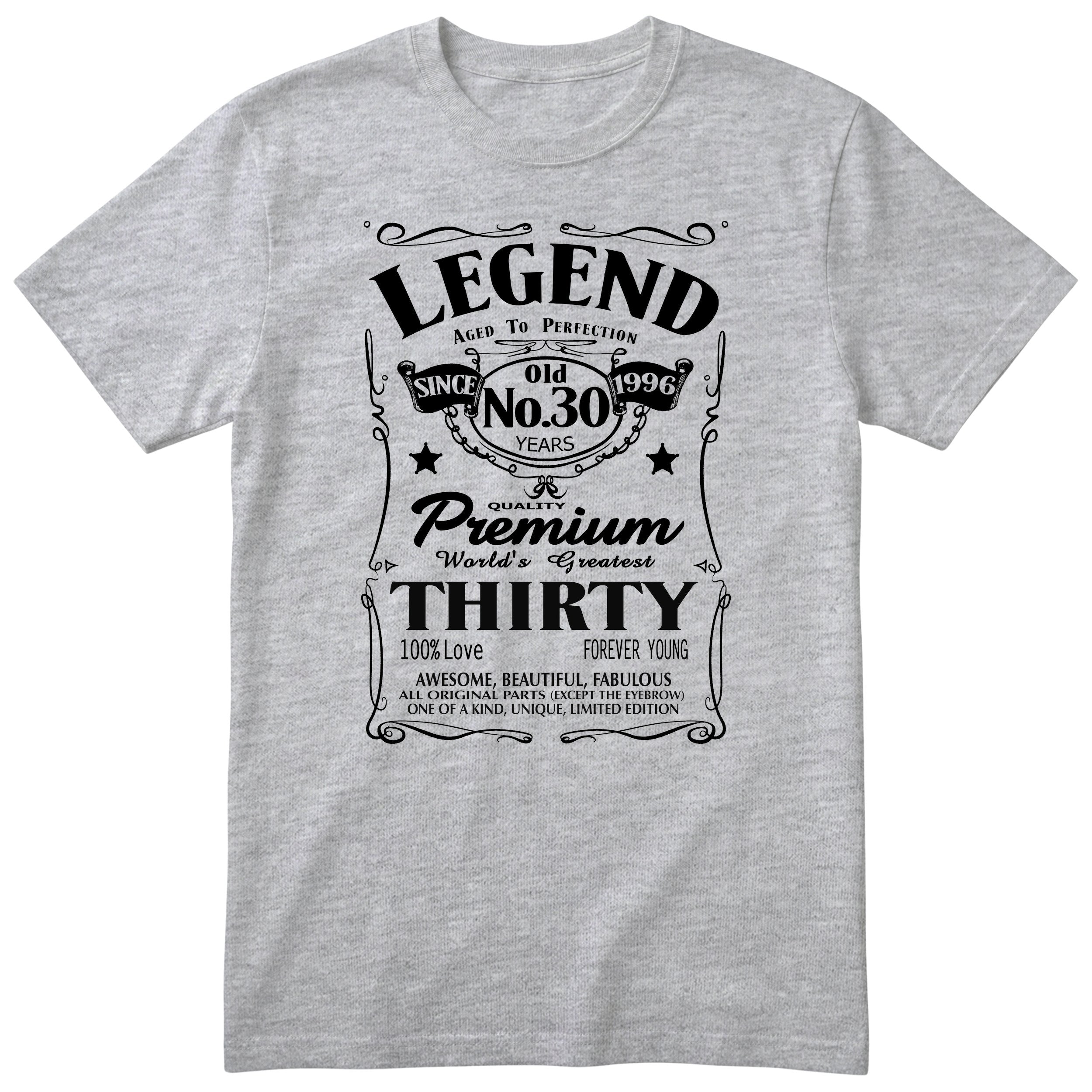 Legend Aged to Perfection 30th Birthday T-Shirt Women - Heather Grey