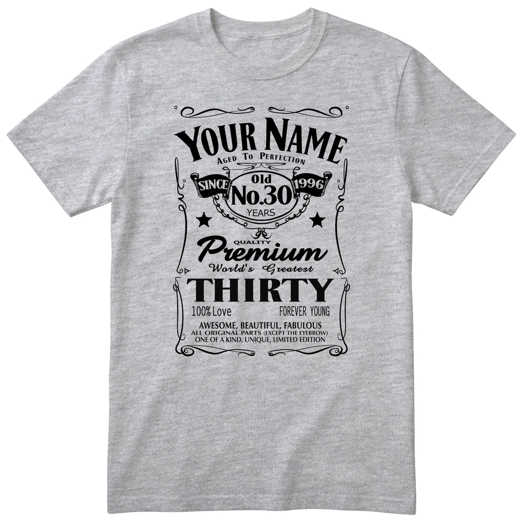Personalised 30th Birthday T-Shirt Women Turning Thirty Gift