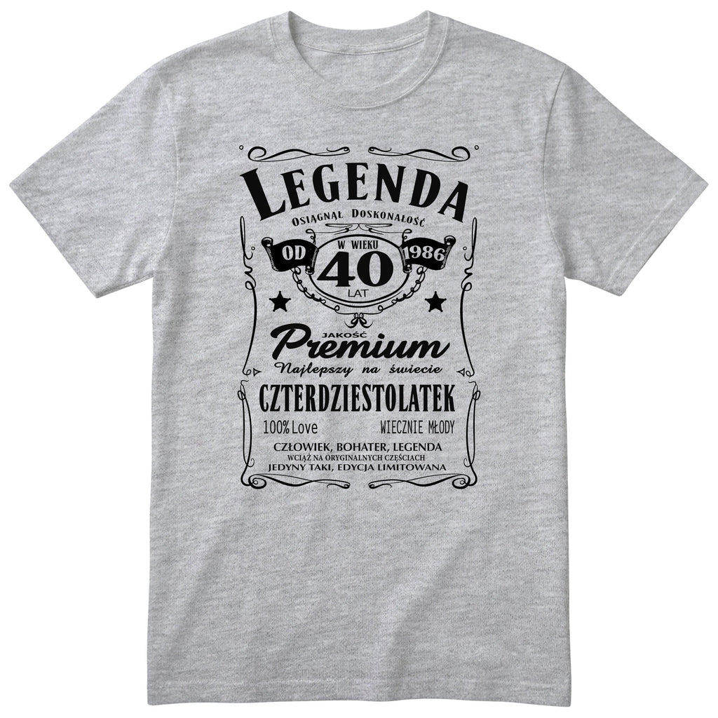 Legenda 40 Lat Koszulka - Polish 40th Birthday Gift T-Shirt Men 1986