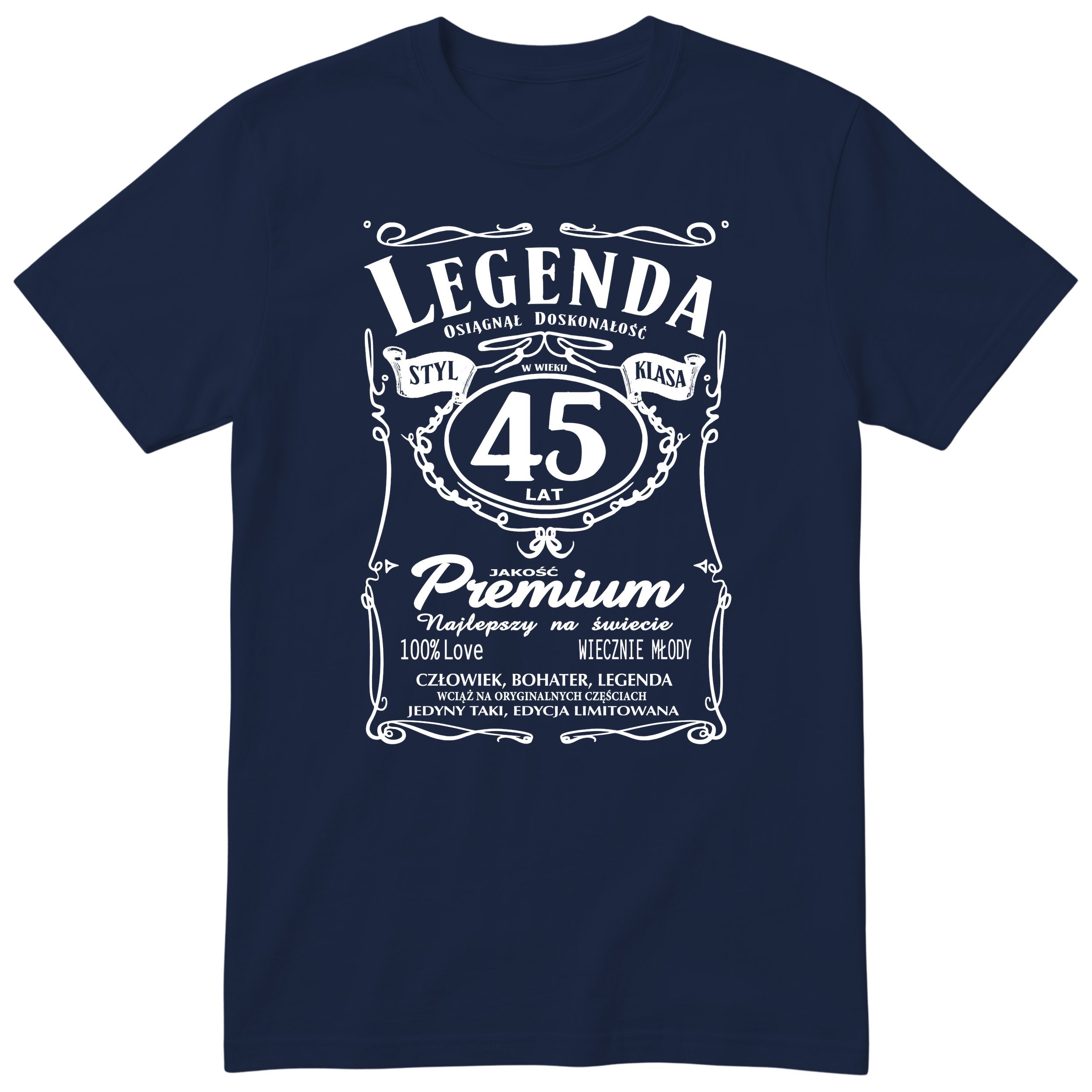 Koszulka Legenda 45 Lat - granatowa