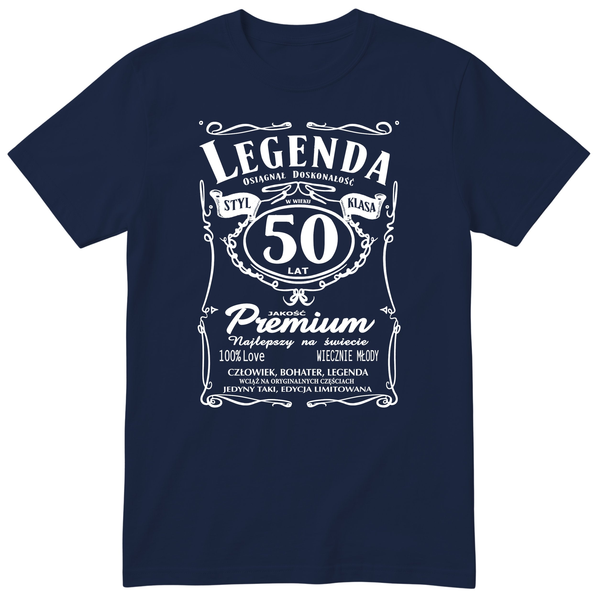 Koszulka Legenda 50 Lat - granatowa