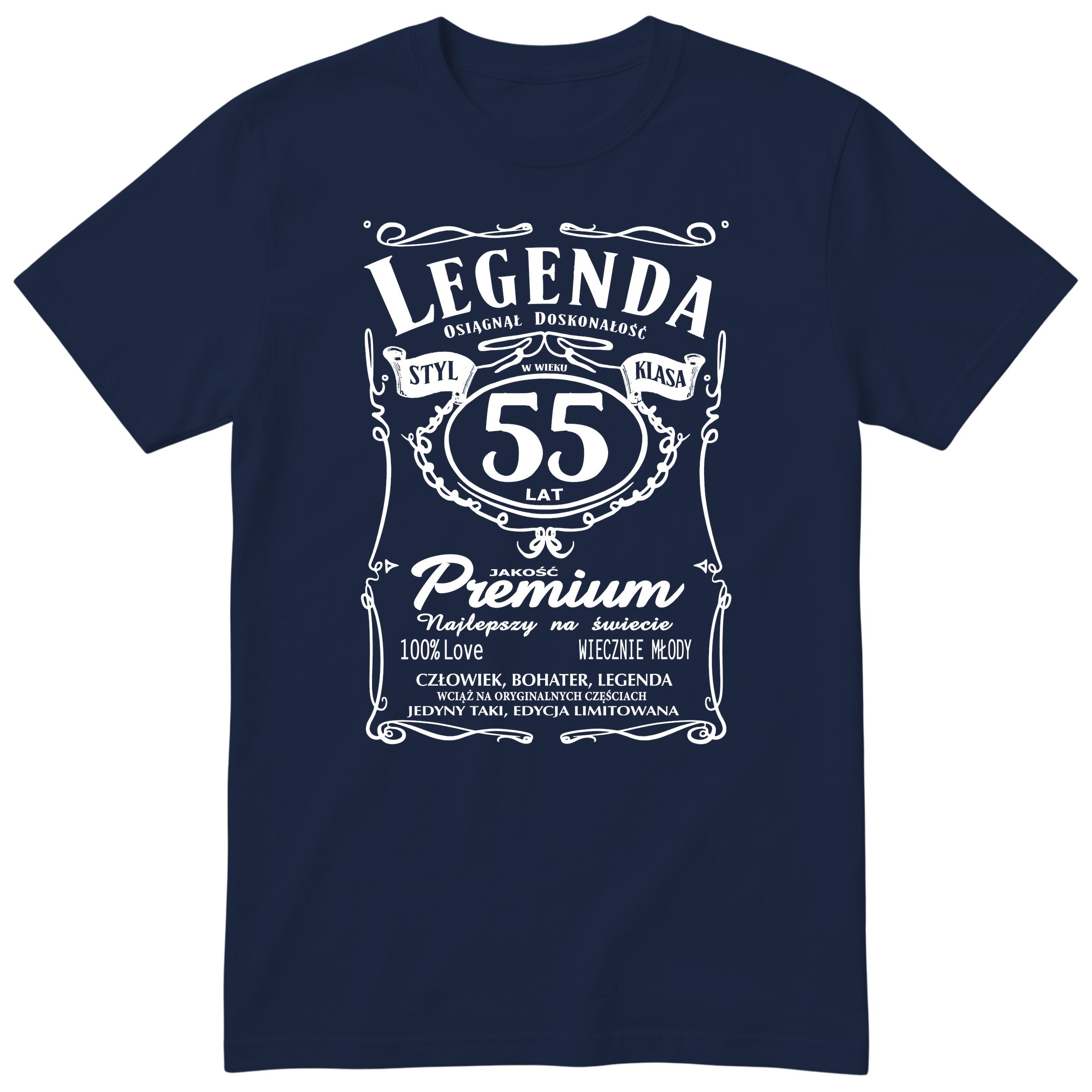 Koszulka Legenda 55 Lat - granatowa