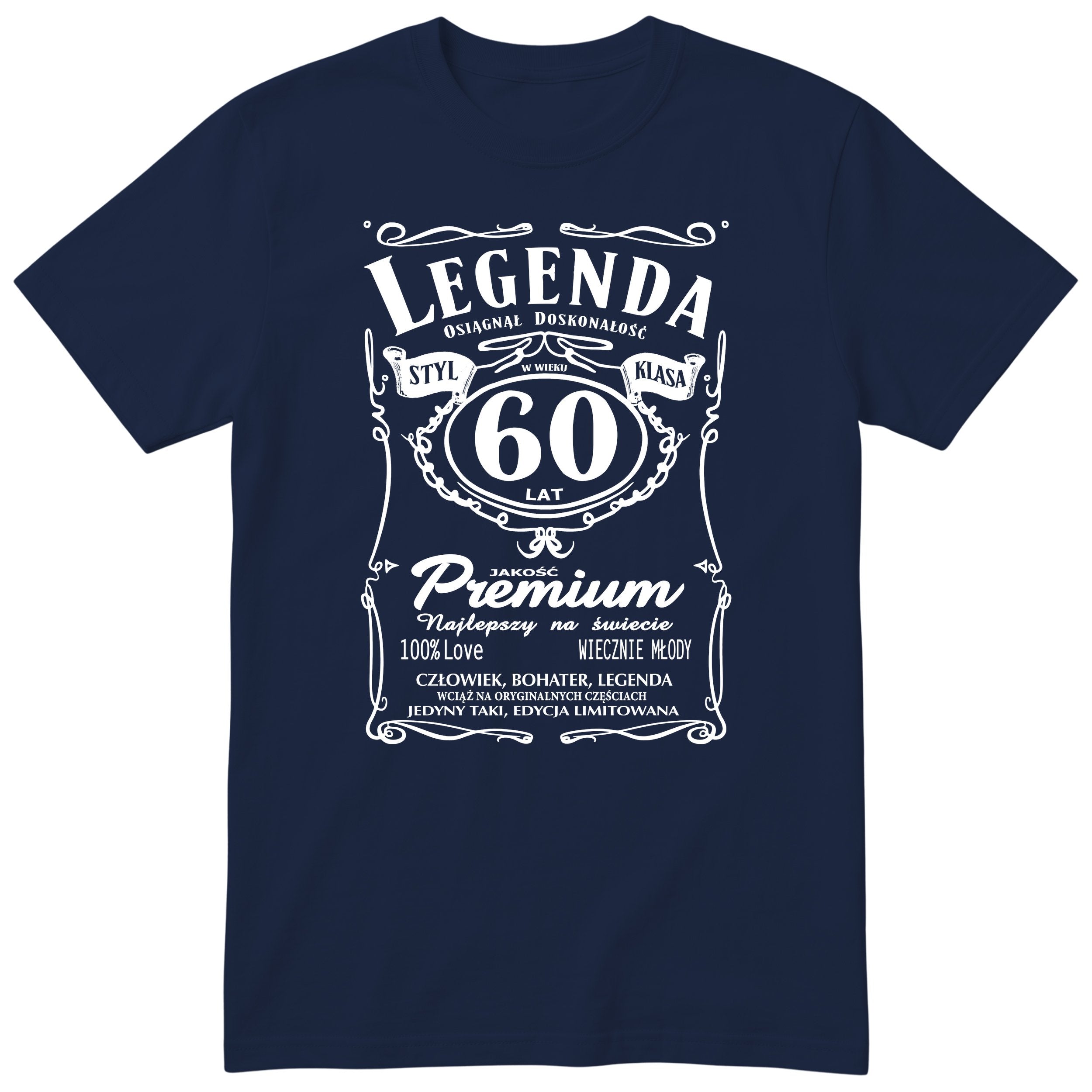 Koszulka Legenda 60 Lat - granatowa