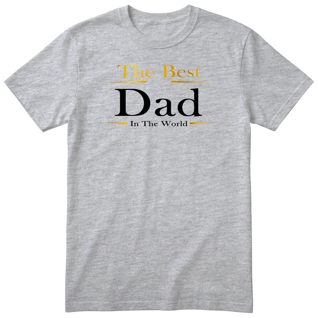 Best Dad in the World Exclusive T-Shirt - Heather Grey