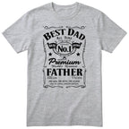 Best Dad Real Hero Whisky T-Shirt - Heather Grey