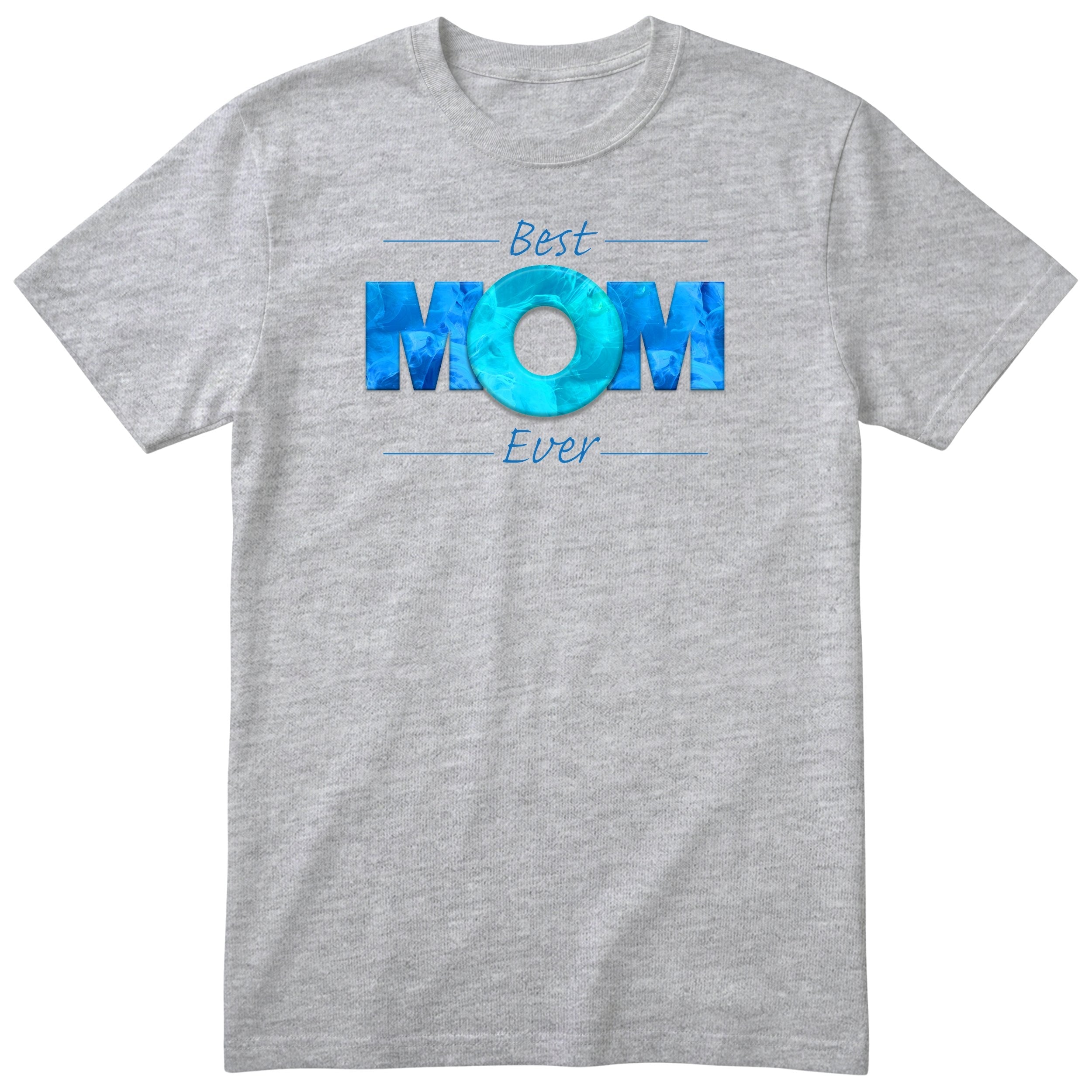 Best Mom Ever blue design t-shirt - heather grey