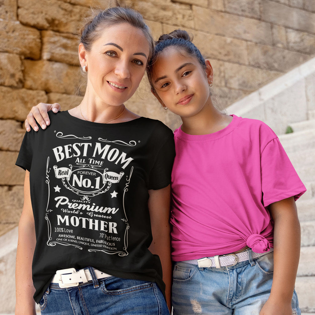 Best Mom Whisky Label - Retro Mother's Day T-Shirt for Her - lifestyle photo 4 of 5