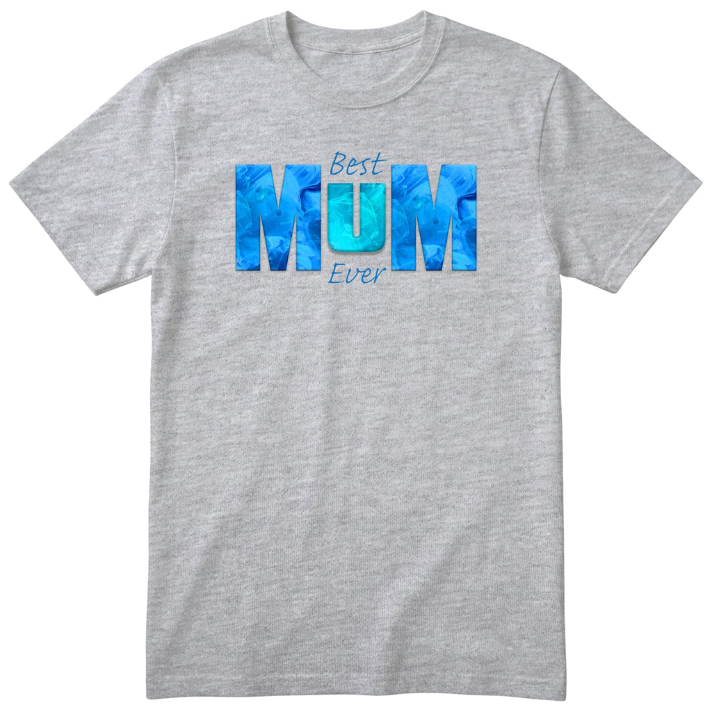 Best Mum Ever Blue - Heather Grey