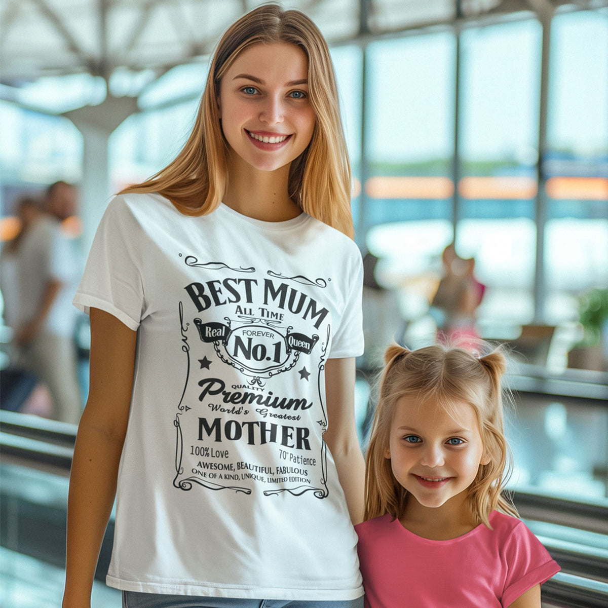 Best Mum Whisky Label - Retro Mother's Day T-Shirt for Her - lifestyle photo 4 of 5