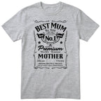 Best Mum Vintage Label - Heather Grey
