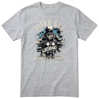 Biker Dad Legend Blue Motorcycle T-Shirt - Heather Grey