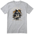 Biker Dad Legend Orange Motorcycle T-Shirt - Heather Grey