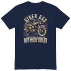 Biker Dad Vintage Motorcycle T-Shirt - Navy