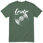 Olive Crate Digger Vinyl Records t-shirt - vinyl record print, gift for vinyl collectors, GitGraf