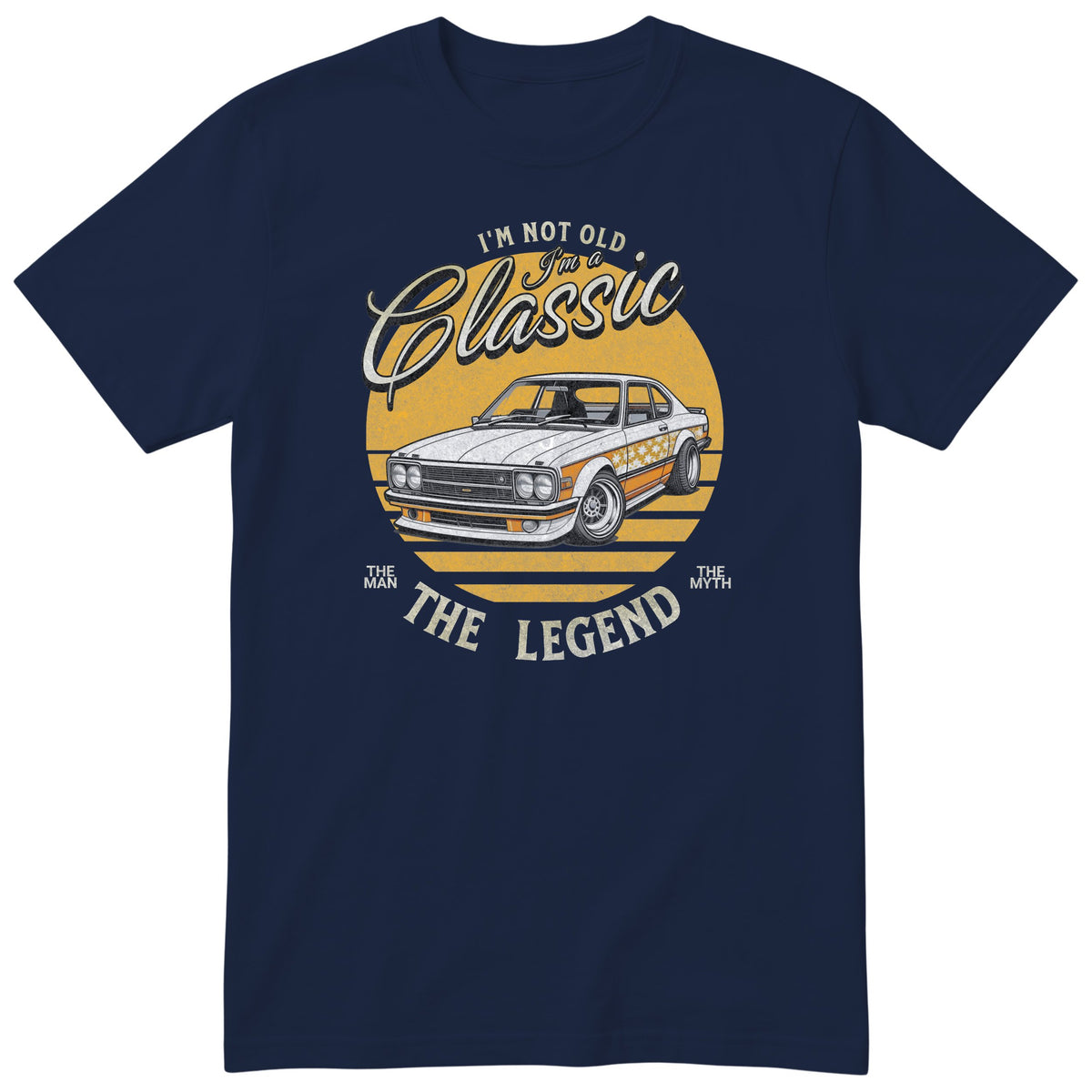 Navy I'm Not Old I'm a Classic t-shirt - retro sports car birthday gift for him