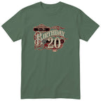 It's My Birthday 20 retro tee - olive