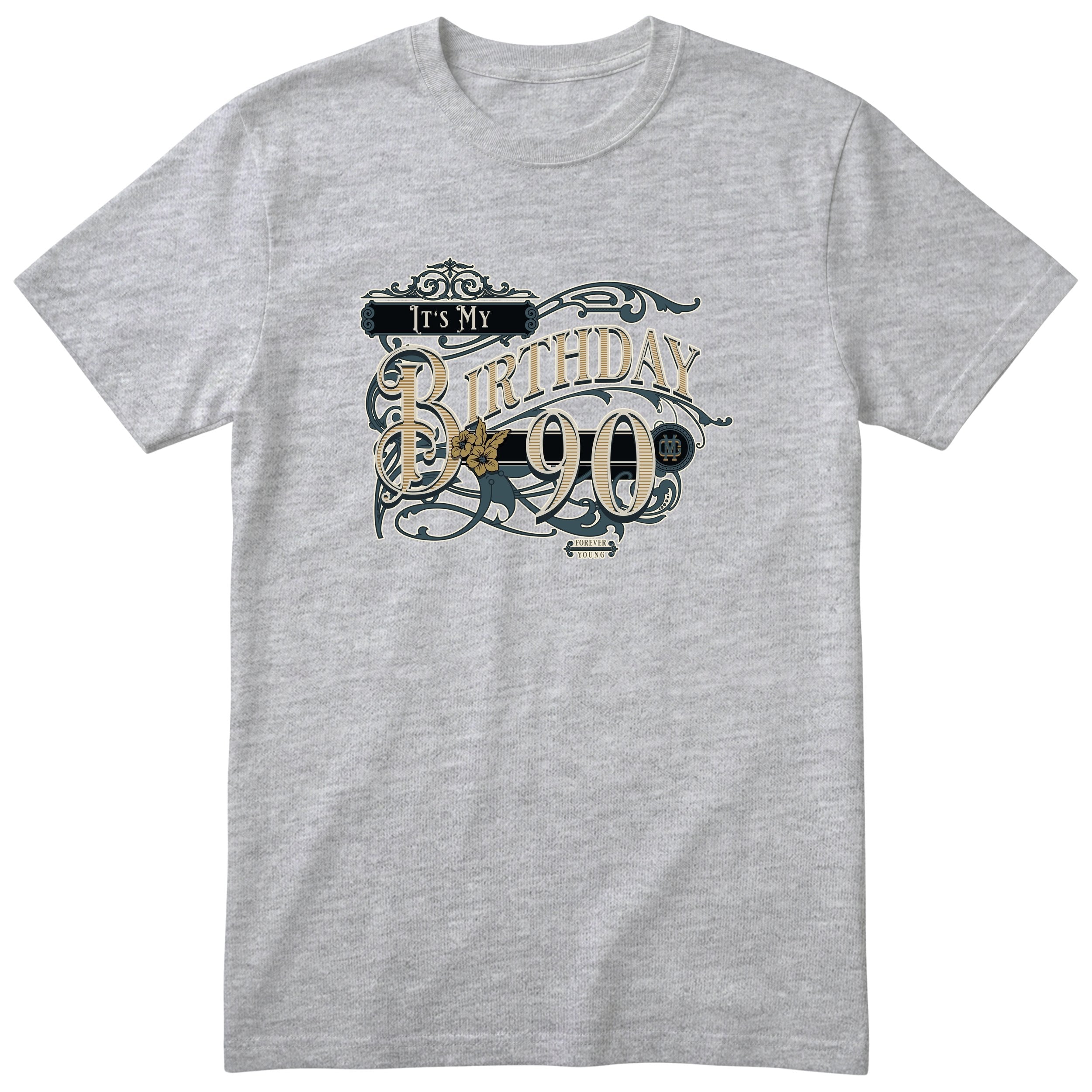 It's My Birthday 90 vintage tee - heather grey