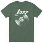 Olive Jazz Music Vinyl Records t-shirt - vinyl record print, gift for jazz lovers, GitGraf