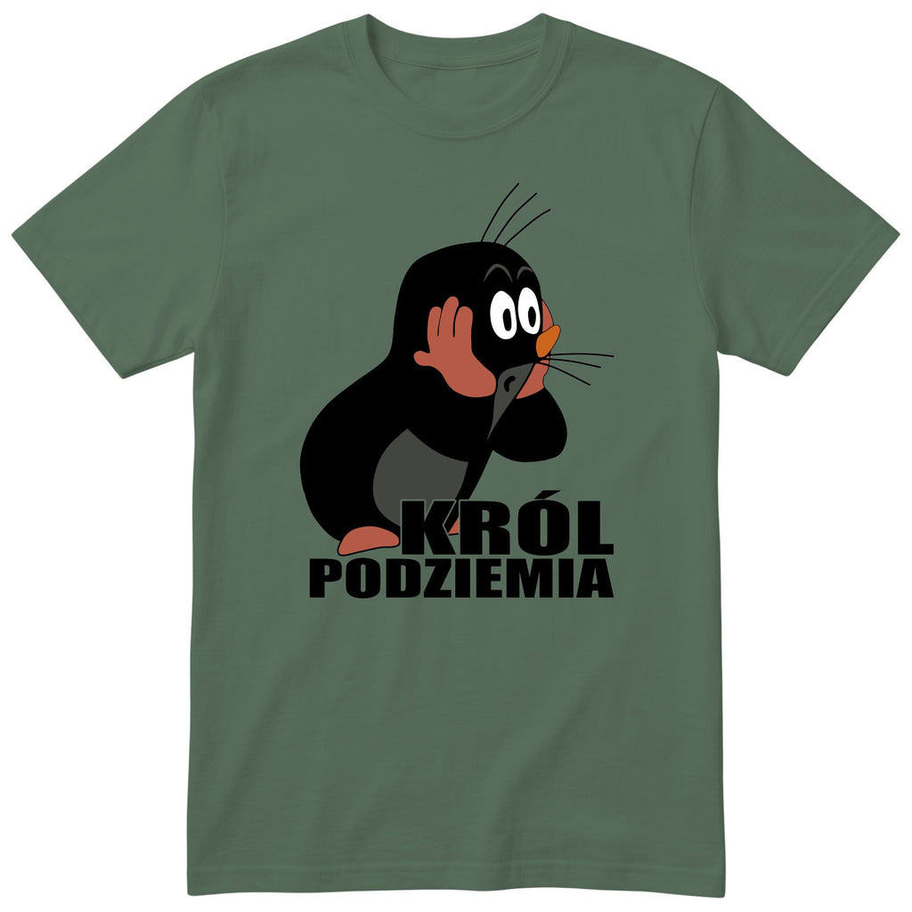 Krecik Krol Podziemia koszulka oliwkowa
