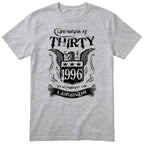 Heather Grey Life Begins At Thirty t-shirt - 30th birthday gift for him with an eagle crest