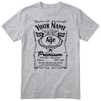 Legend Personalised Birthday T-Shirt for Him - Heather Grey