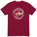 Blood Sweat and Beers Garage tee burgundy front