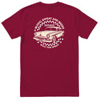 Built for Speed garage tee burgundy back