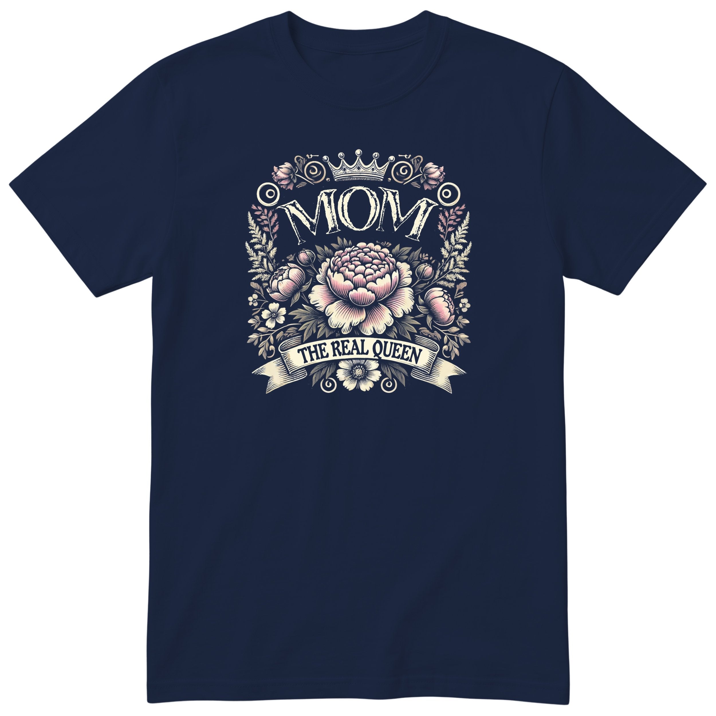 Mom The Real Queen - Navy