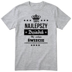 Szara koszulka 100% Najlepszy Dziadek Na Całym Świecie
