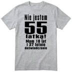 Nie Jestem 55 Latką koszulka szara