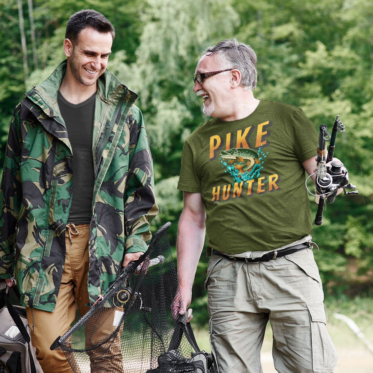 Pike Hunter T-Shirt - Pike Fishing Gift for Him - lifestyle photo 4 of 4