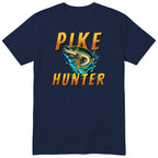 Pike Hunter Fishing T-Shirt - Gift for Anglers | Fisherman Tee - Navy