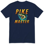 Pike Master Fishing T-Shirt - Funny Angler Gift Tee for Men - Navy