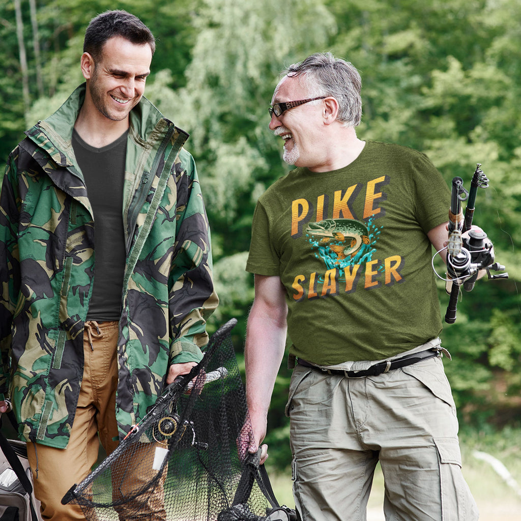 Pike Slayer T-Shirt - Pike Fishing Gift for Him - lifestyle photo 4 of 4