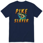 Pike Slayer Fishing T-Shirt - Funny Angler Gift Tee - Navy